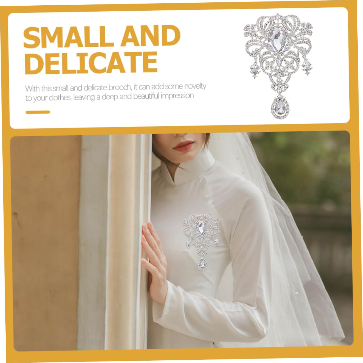Festival Broschen Frauen Silber Strassbrosche stilvolle Corsage Pin für Kleidung und Dez.