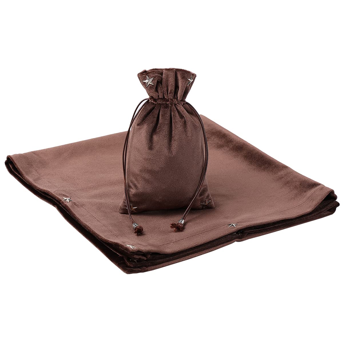 BLESSUME Nappe Et Sac De Rangement Pour Cartes De Tarot – Tissu Wicca 71x71cm, Velours, Idéal Pour Cartes, Cristaux Et Bijoux