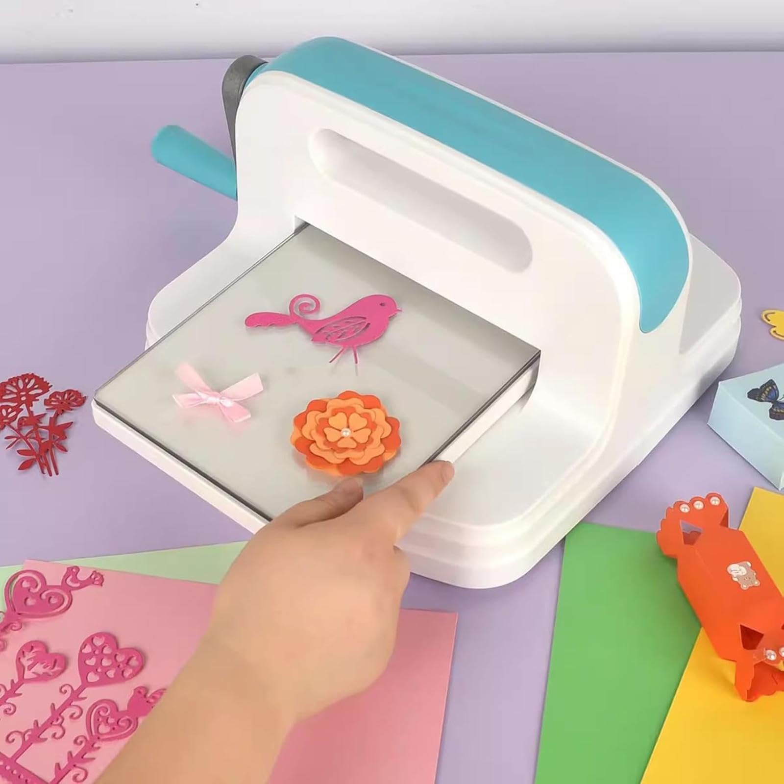 Fustellatrice portatile fai da te e goffratura, macchina fustellatrice domestica, alta precisione, funzionamento veloce, utilizzata per album fotografici, artigianato decorativo