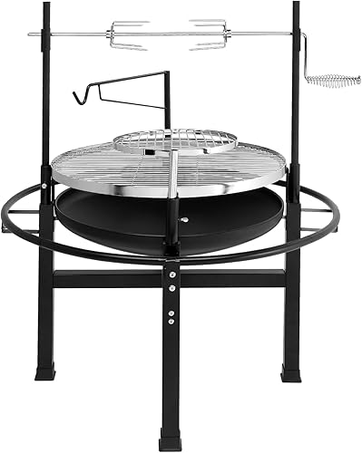 Parrilla de barbacoa de carbón de 33 pulgadas de largo x 33 pulgadas de ancho x 43 pulgadas de alto con área de cocción, parrilla de cocción al aire