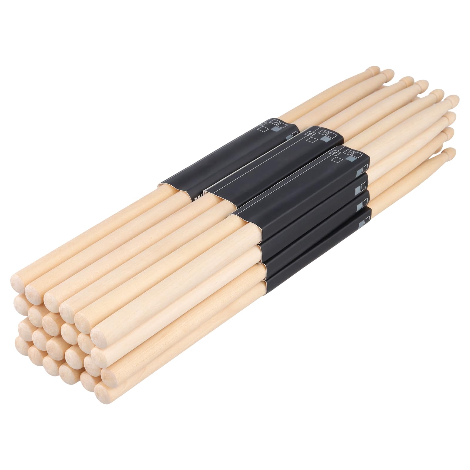 14 Pares de Baquetas 7A de Arce, 39,4 x 1,3 cm, Punta de Madera, para Batería, Tambor y Percusión, Natural
