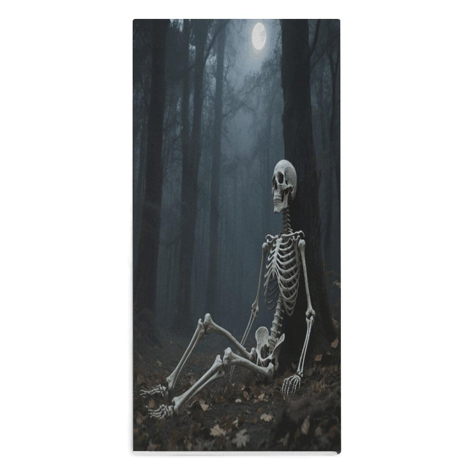 YUXBVKRS Skeleton Hand Towels for Bathroom 14x29 Inch