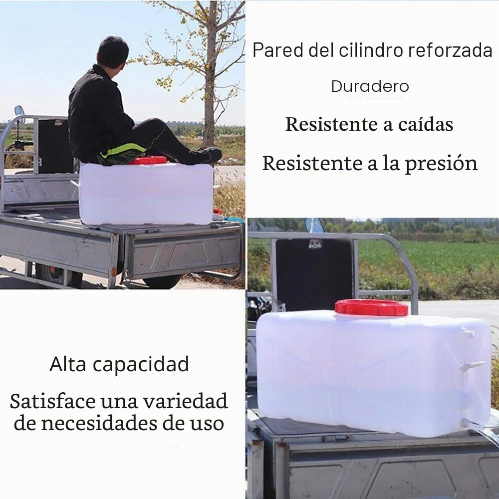 Bidones agua 100L Gran Capacidad Almacenamiento De Agua Contenedores Tanque para Cámping Rectángulo Espesar Casa Cubo De Almacenamiento De Agua ﹣20 ° ~＋70 ° para Excursionismo Caza Viaje （100L/150L/20