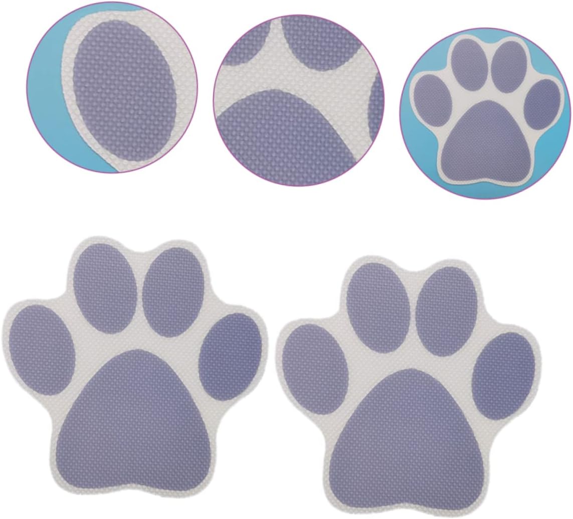 20pcs Slip Bathtub Stickers Non Slip Strips for Bath Tub Bath Stickers Dog Footprint Decals Bathroom Grey