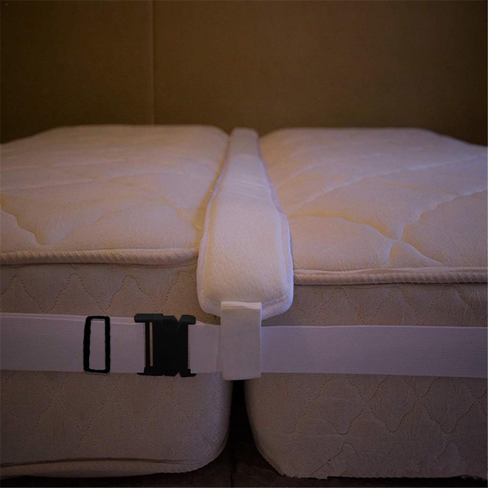 Kit de convertidor de cama individual a king – Conector de puente de cama extra ancho – Soporte de colchón con borde antideslizante