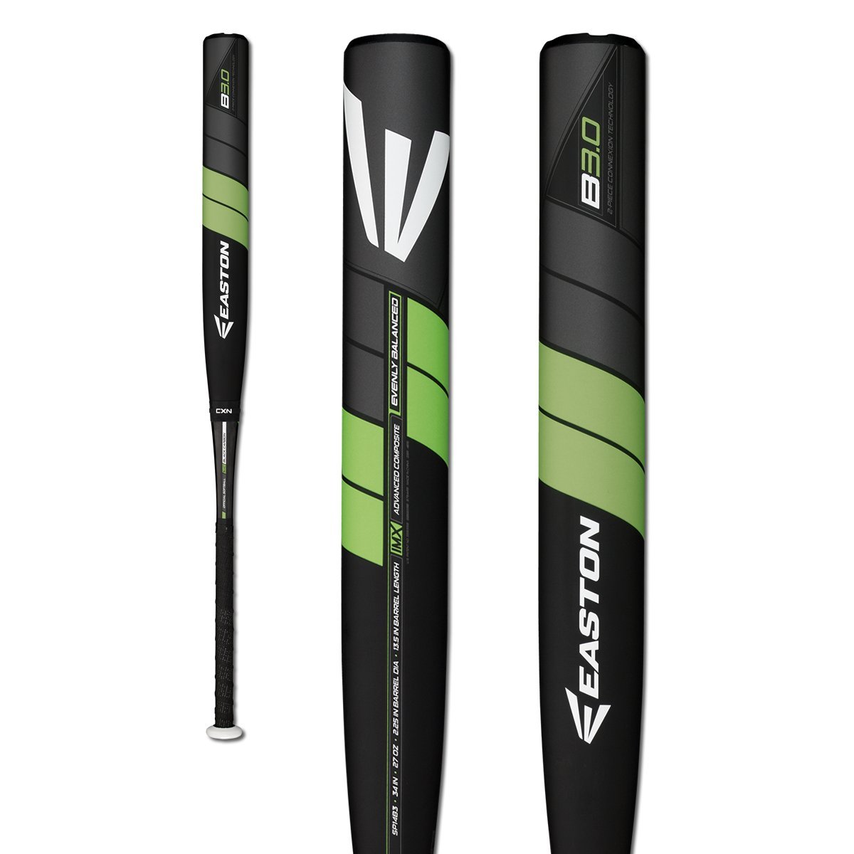 Easton Composite B3.0 Raw Power SP14B3 ASA Slow Pitch 13.5-Inch Softball Bat (2-Piece)