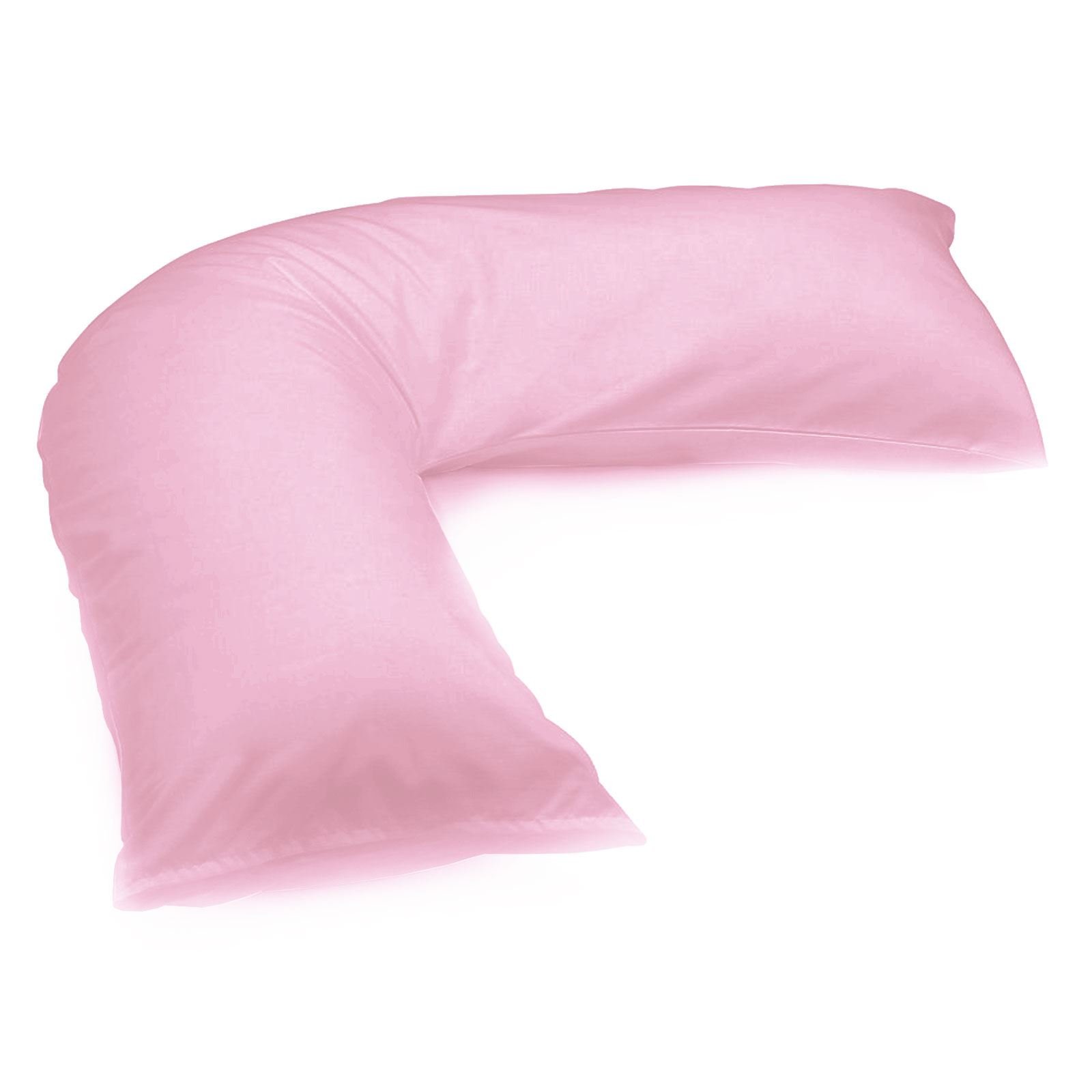 V SHAPED PILLOW COVER CASE MATERNITY ORTHOPAEDIC SUPPORT PREGNANCY BABY NURSING[Pink ,V Pillow Case]