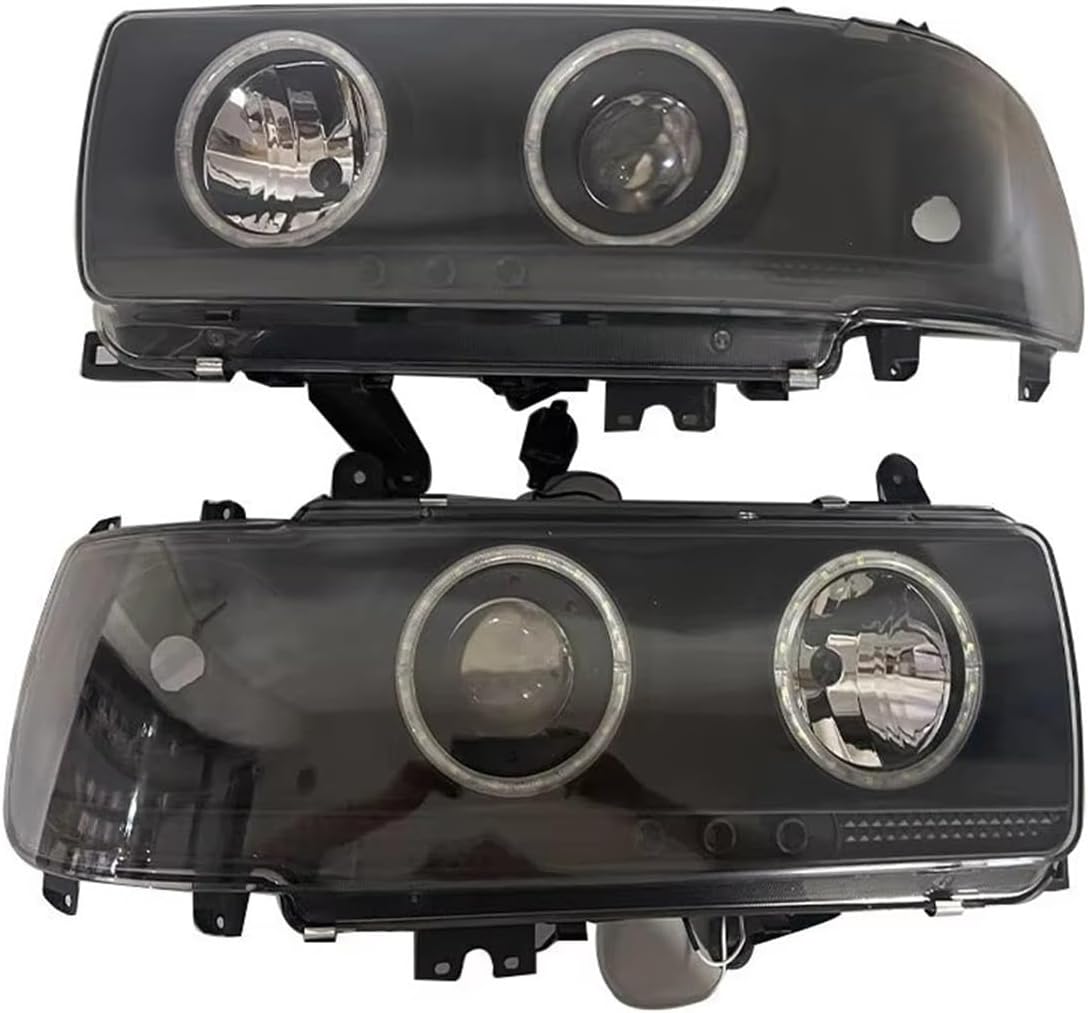 A Pair Car Headlamp LED Lens Compatible with Toyota Land Cruiser FJ80 HDJ80 HZJ81 1991 to 1997 8117060293
