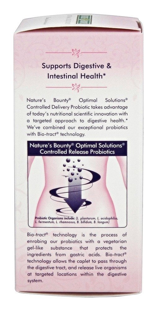 Natures Bounty Optimal Solutions Probiotics Targeted Release, Caplets - 30 Ea, 2 Pack
