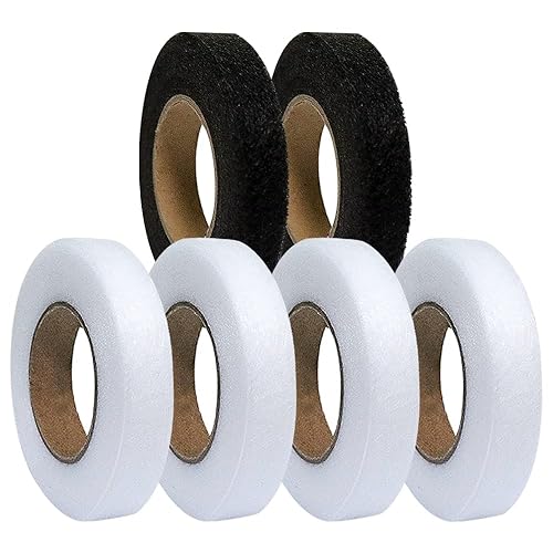 UWEME 6 rollos de cinta de dobladillo para planchar cinta adhesiva para dobladillo para pantalones vestidos ropa cortinas cinta de tela sin costura