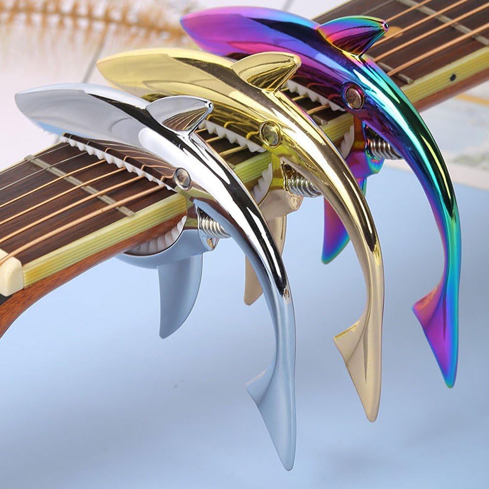 Metalowy rekin gitara kapodaster zabawna gitara elektryczna ukulele kapodaster gitara instrument strunowy akcesoria do banjo mandoliny