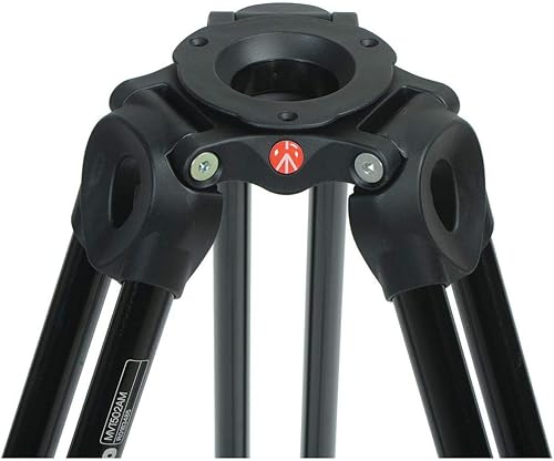 Miniatura 4 de Manfrotto Trípode de video telescópico de aluminio de 3 secciones con esparcidor de nivel medio