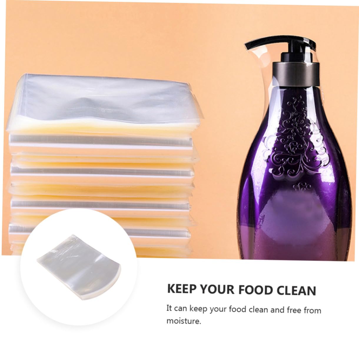 PRETYZOOM 100pcs PVC Heat Shrink Wrap Bags 9x25cm Curved Shrink Film for Bottle, Box, Food Sealing and Craft Packaging