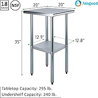 Vista 458 de Mesa de trabajo de acero inoxidable, mesa de metal