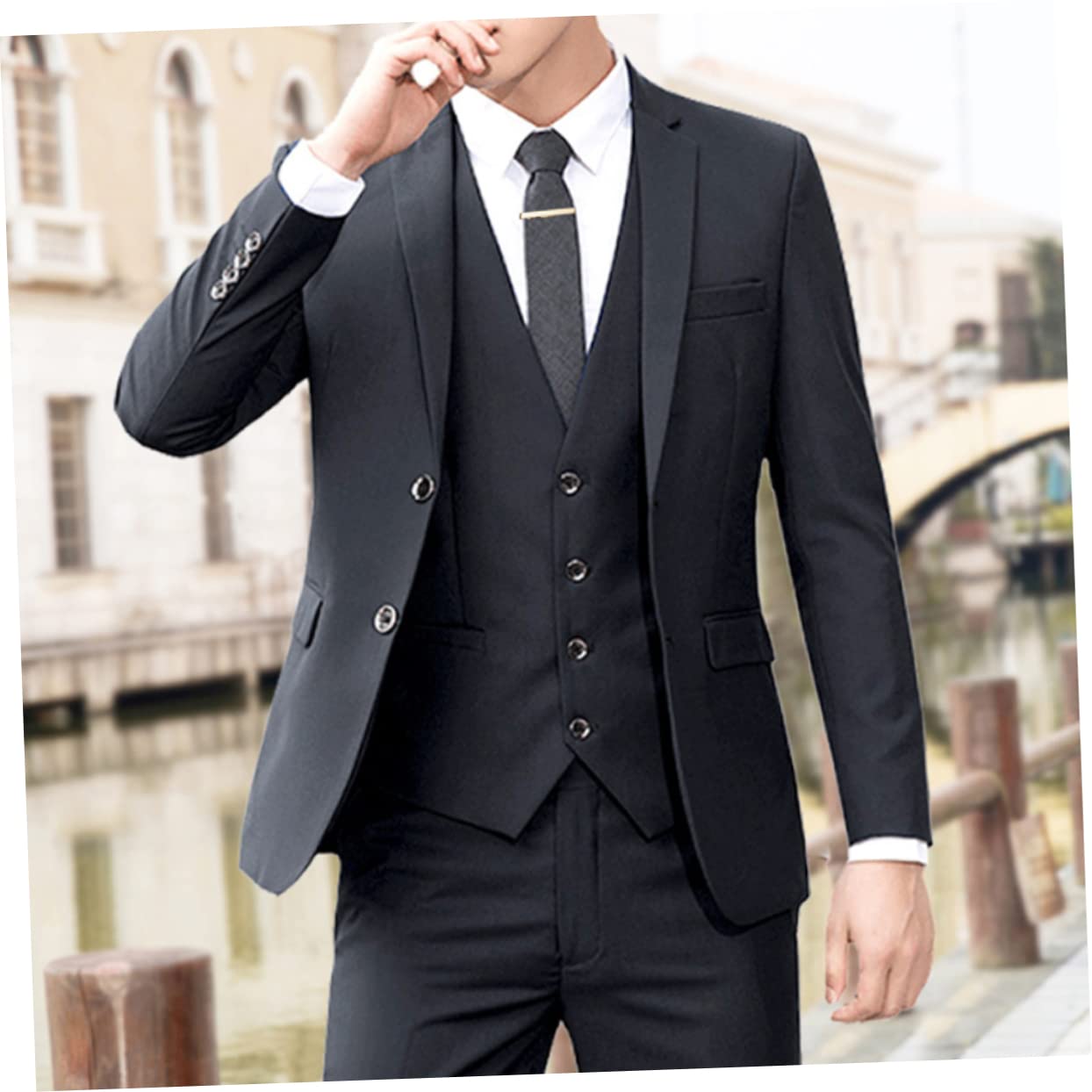 3 Pinzas para Corbata de Cobre, Clip de Corbata Regular para Hombre