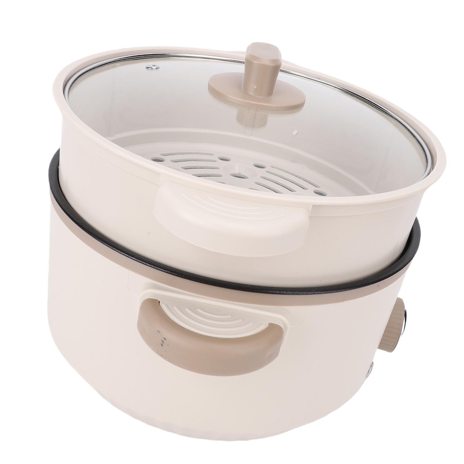 Hot Pot elettrico, pentola elettrica da 3 litri con rivestimento antiaderente, cestello per il vapore, pentola da viaggio portatile multifunzionale grande capacità Shabu Shabu