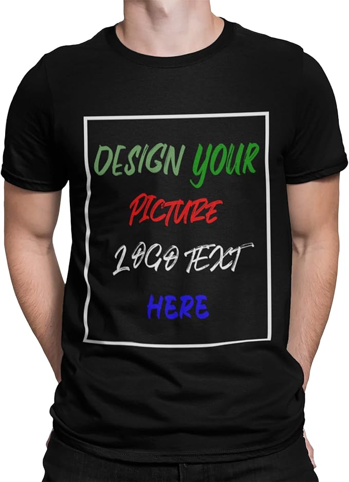 Custom TShirt, Personalised Men TShirt with Photo and Text