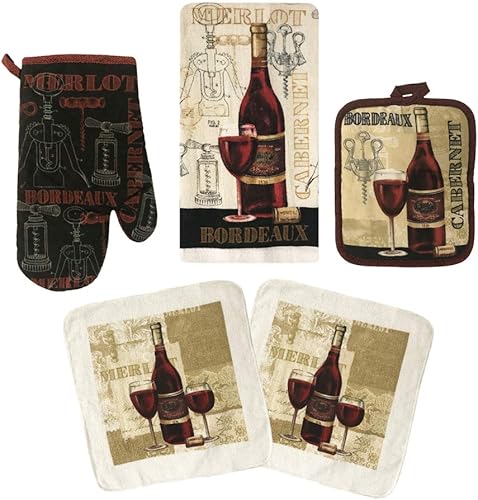 Manoplas de horno y soportes para ollas, juegos de toallas de cocina y paños de cocina, guantes de horno, paños de cocina, juego de paños de cocina