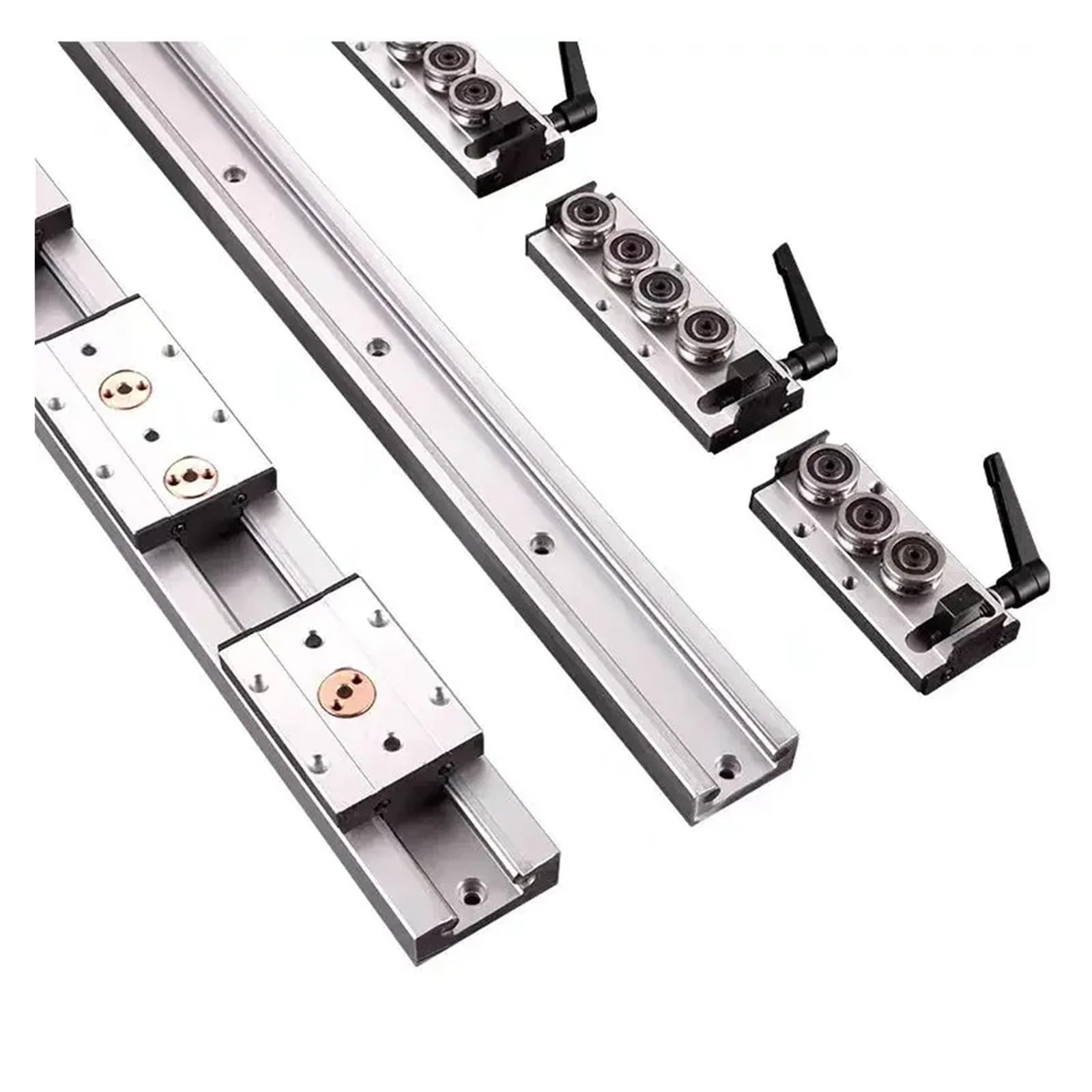 Guide linéaire à double axe intégré argenté 28 mm SGR10 Bloc SGR10 Longueur de guide 300 500 600 1000 Glissières de travail du bois (SGB10-5, 200 mm)