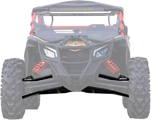 SuperATV Brazos A delanteros negros de 72 pulgadas de ancho para Can-Am Maverick X3 2017+ (ver ajuste)  2.25 veces más fuerte que el stock  Espacio