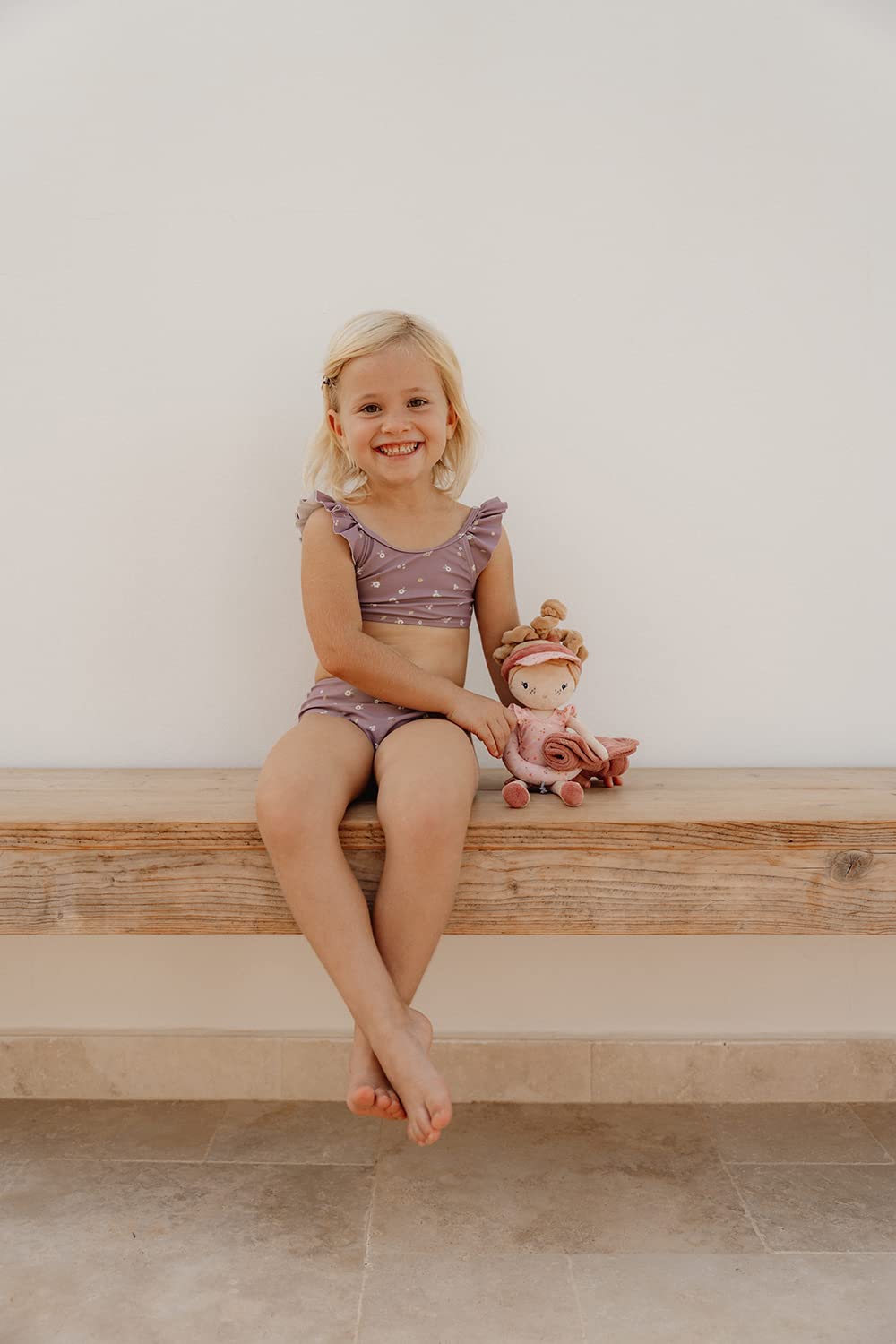 Little Dutch Bikini mit Rüschen Baby Mädchen lila (Gr. 74/80) - Mauve Blossom