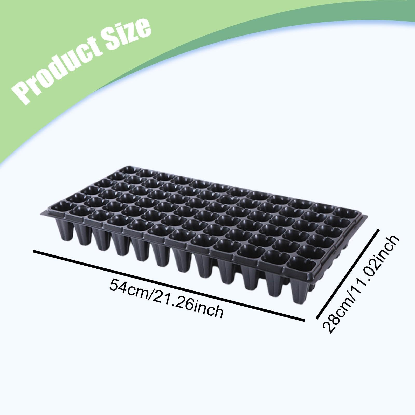 F Fityle 12 bandejas para plántulas de con Orificio de Drenaje, Multiusos, para Cultivo de microvegetales, Frutas de Granja y Interior, 72 Celdas