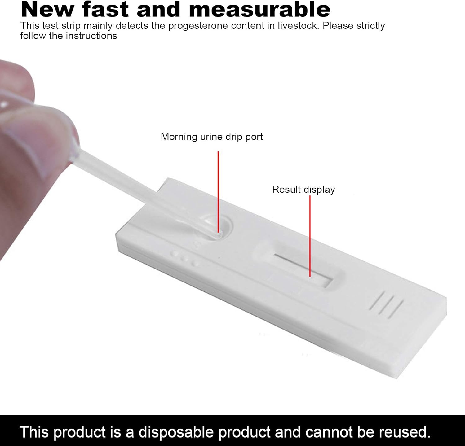 Atyhao 10Pcs Pig Pregnancy Test Strip, Sow Pregnancy Test Kit Early