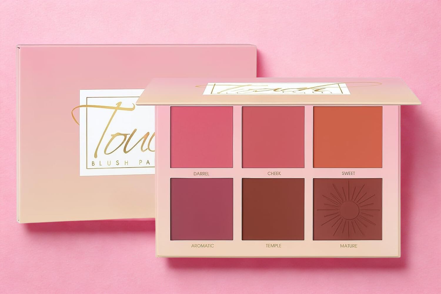 Blush Palette with 6 Shades, Matte Finish, Pink and Coral Collection-image-0