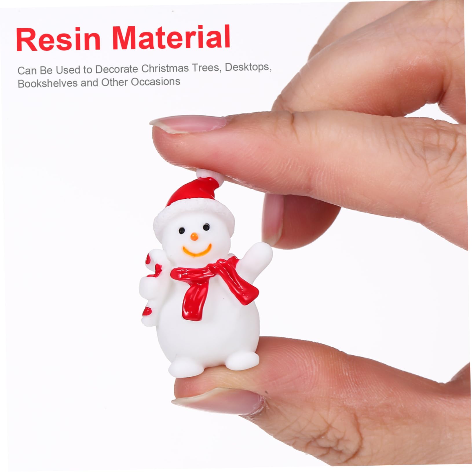 Toddmomy 50 Uds Mini Figuritas De Muñeco De Nieve Muñeco De Nieve En Miniatura De Navidad Muñeco De Nieve De Resina con Sombrero para Manualidades Fiesta De Navidad DIY