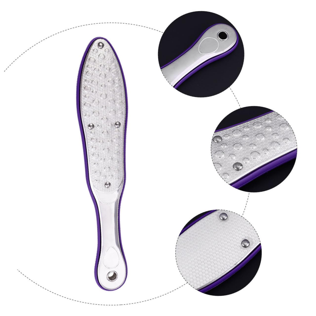 Beavorty 3stücke Grooming Fußfeile Aus Edelstahl Professioneller Hornhautentferner Für Sanfte Fußpflege Ergonomisches Design Für Trockene Und Rissige Haut Für Damen Herren Und