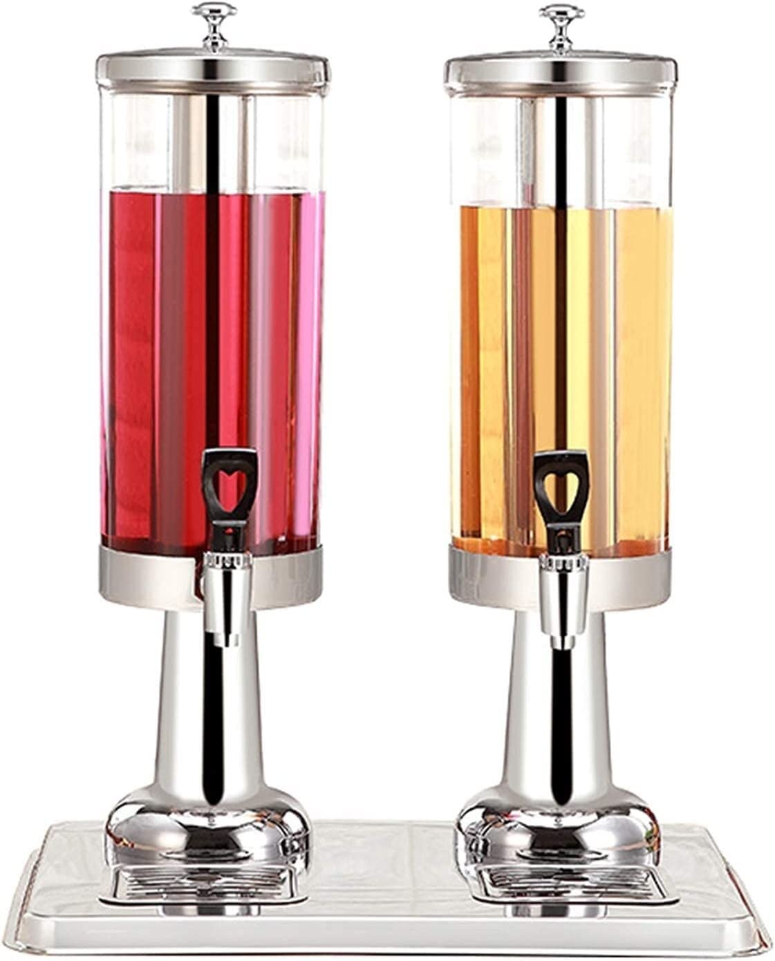 Dispensador De Bebidas con Grifo Antigoteo Y Sistema De Drenaje, Dispensador De Zumo De 6 litros con Capacidad para 2 Latas, para Bebidas Frías O Calientes.