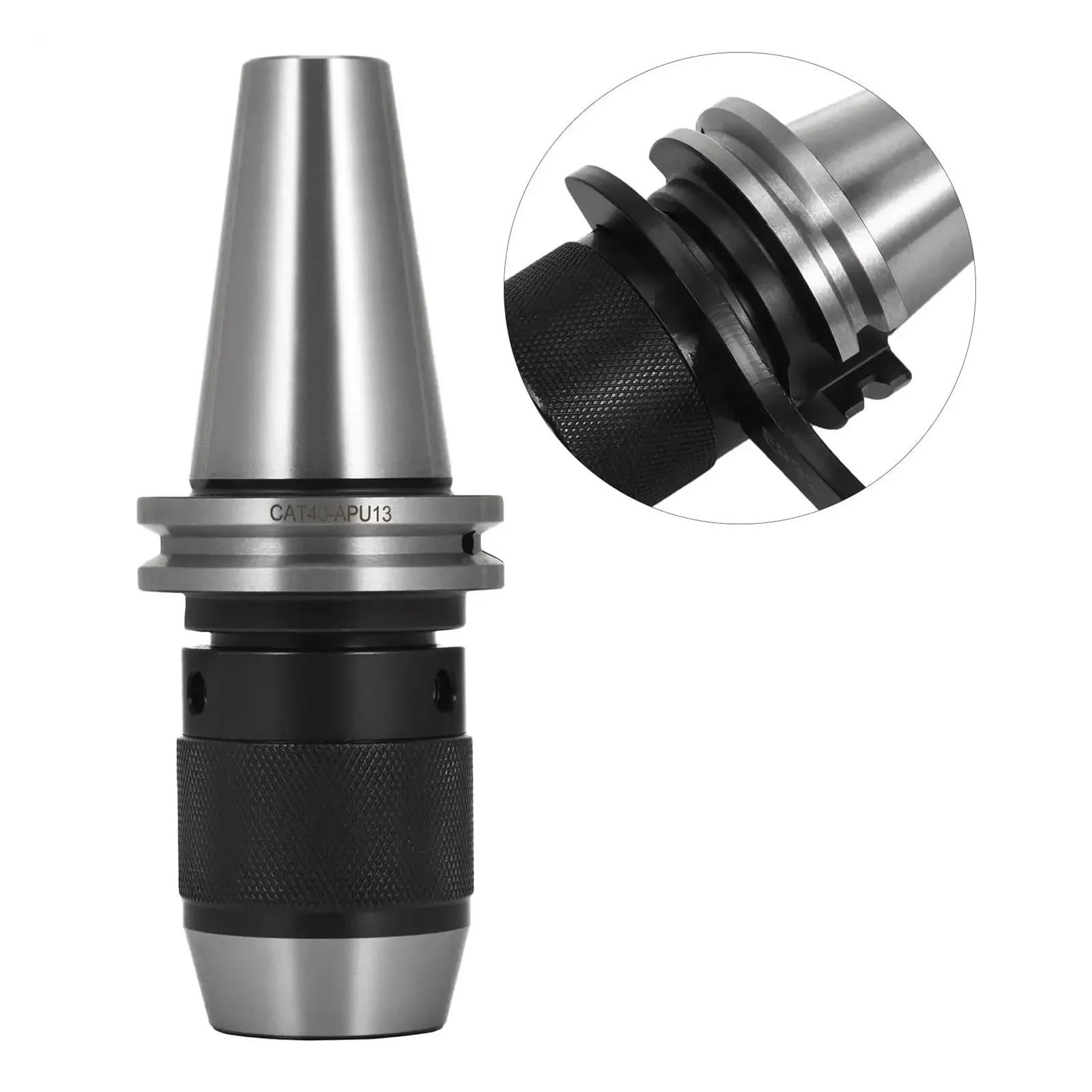 Portabrocas Integrado CAT40, portabrocas sin Llave de 1/2 Pulgada for Herramienta de Torno CNC