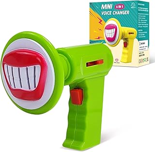 GEERAY Mini Voice Changer for Kids – 6 Funny Sound Effects with Neck Strap, Magic Voice Changer Device for Boy Girl