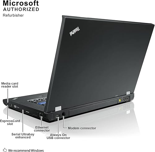 Miniatura 5 de Lenovo ThinkPad T520 Laptop Notebook - Intel Core i5 2.5GHz - 8GB DDR3 - 128GB SSD - Pantalla de 15.6 pulgadas - DVD - Windows 10 Pro (renovado)