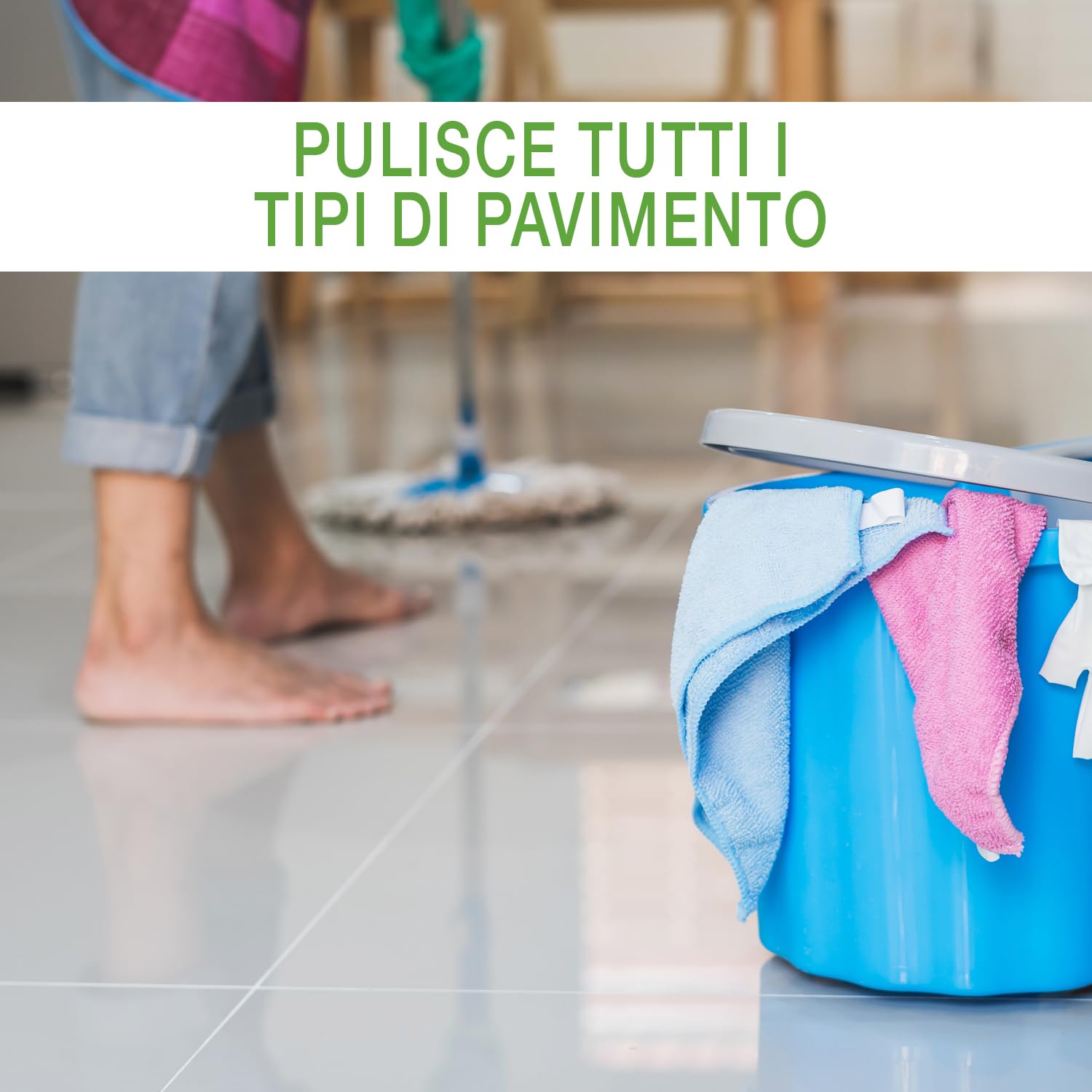EKO Detersivo Pavimenti Liquido alla Spina 10Kg, Bag in Box - Ecologico, Profumo Ipoallergenico Menta-Limone