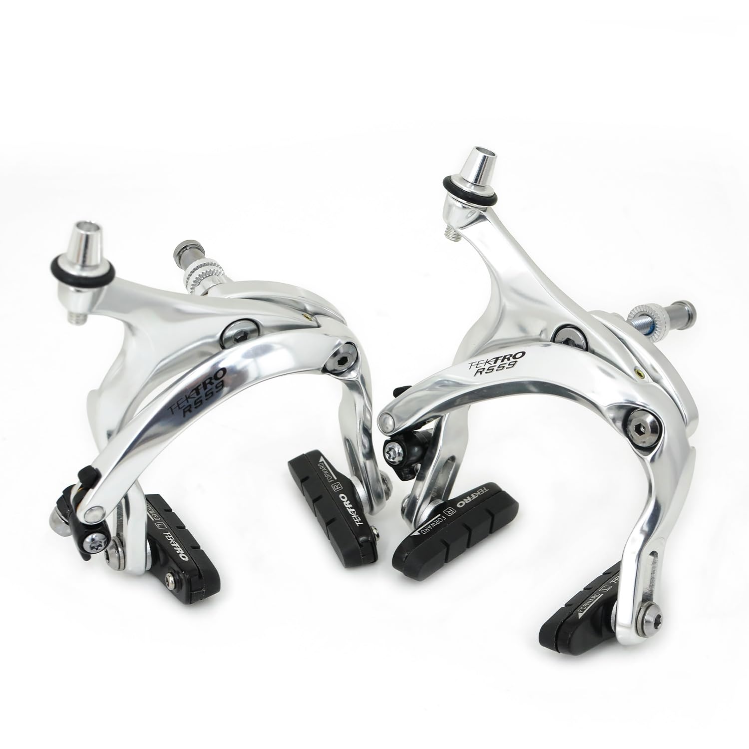 Tektro R559 Caliper Brake Set Long Reach 53-73mm, Silver, ST1414-SILVER