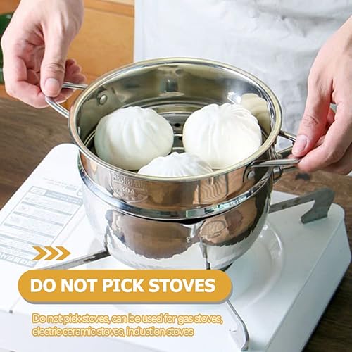 Miniatura 5 de BESTonZON Cacerola para leche con vaporizador Yukihira sartén de acero inoxidable tradicional japonesa cacerola con mango Ramen Tempura Milk Sliver