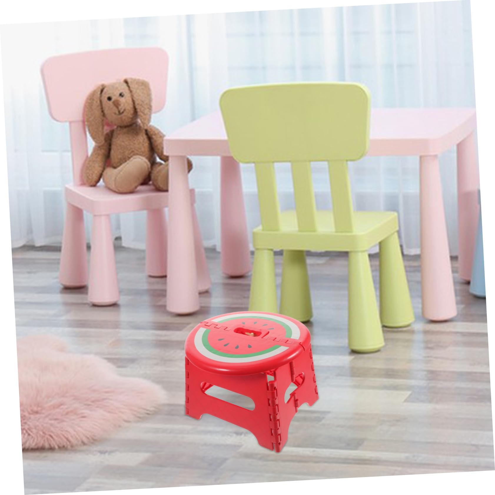 Sgabello in Plastica Resistente e Portatile Sgabellino Multiuso per Pesca Campeggio e Uso Domestico Design Sicuro e Pratico per Ragazzi e Ragazze