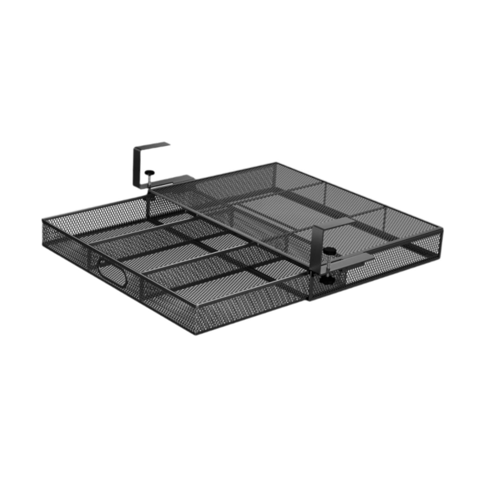 Cestello per cassetto sospeso con meccanismo di scorrimento che offre una comoda organizzazione della scrivania, per ufficio e cucina. Cestello per cassetto estraibile