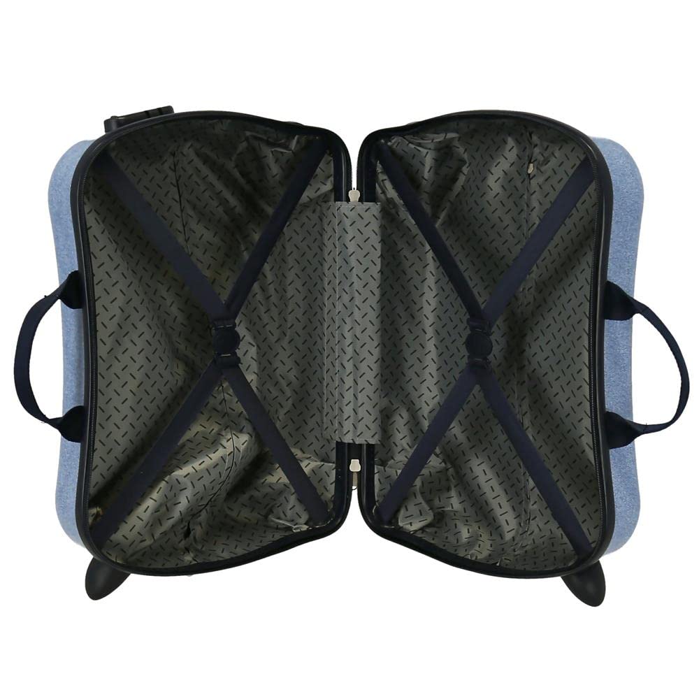 Disney Stich Dance it out Maleta Infantil Azul 50x38x20 cms Rígida ABS Cierre de combinación Lateral 34L 1,8 kgs 2 Ruedas Equipaje Mano