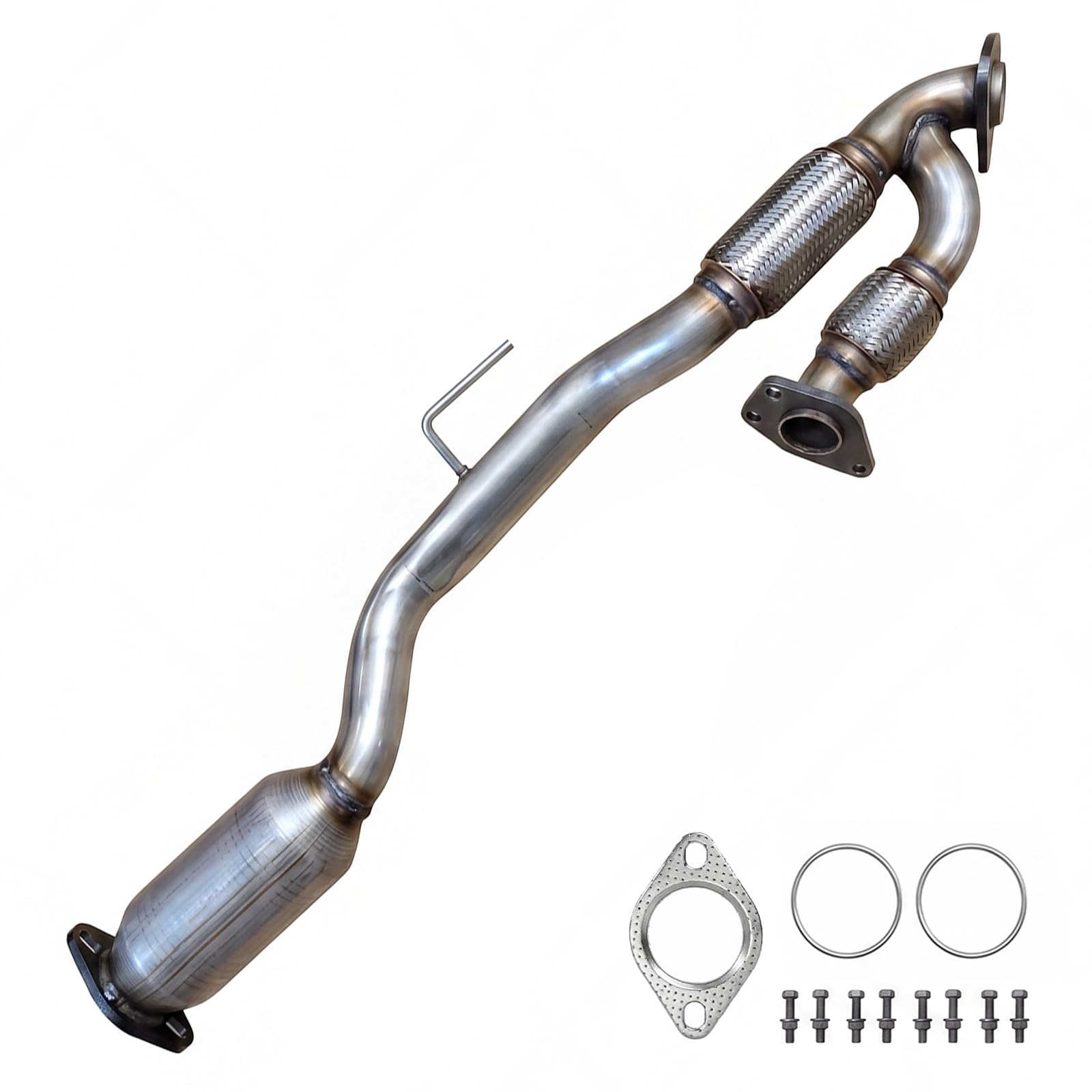 Rear Catalytic Converter Kit Compatible with Nissan Murano 3.5L 2009-2023, Rear Direct Fit Exhaust Catalytic Converter, Replacement Flex Pipe Includes Accessories