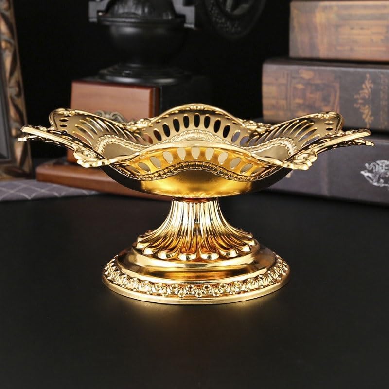 Metal Cake Plate Afternoon Tea Pastry Tray Small Fruit Platter for Snacks in The Living Room at Home