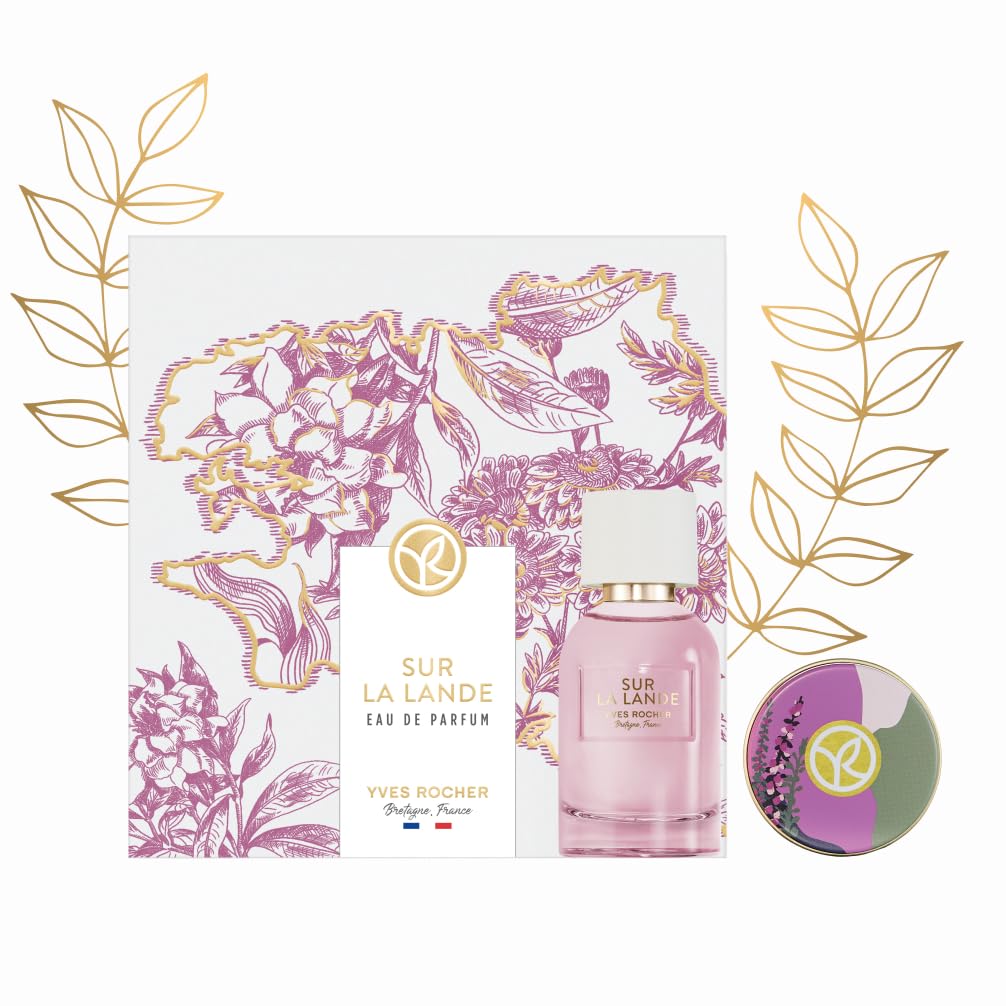 Yves Rocher PLEINES NATURES Sur La Lande – Geschenkset Parfum – Bretonische Heide mit frischen Meeresnoten – Parfum 30 ml & Festes Duft - Muttertagsgeschenk