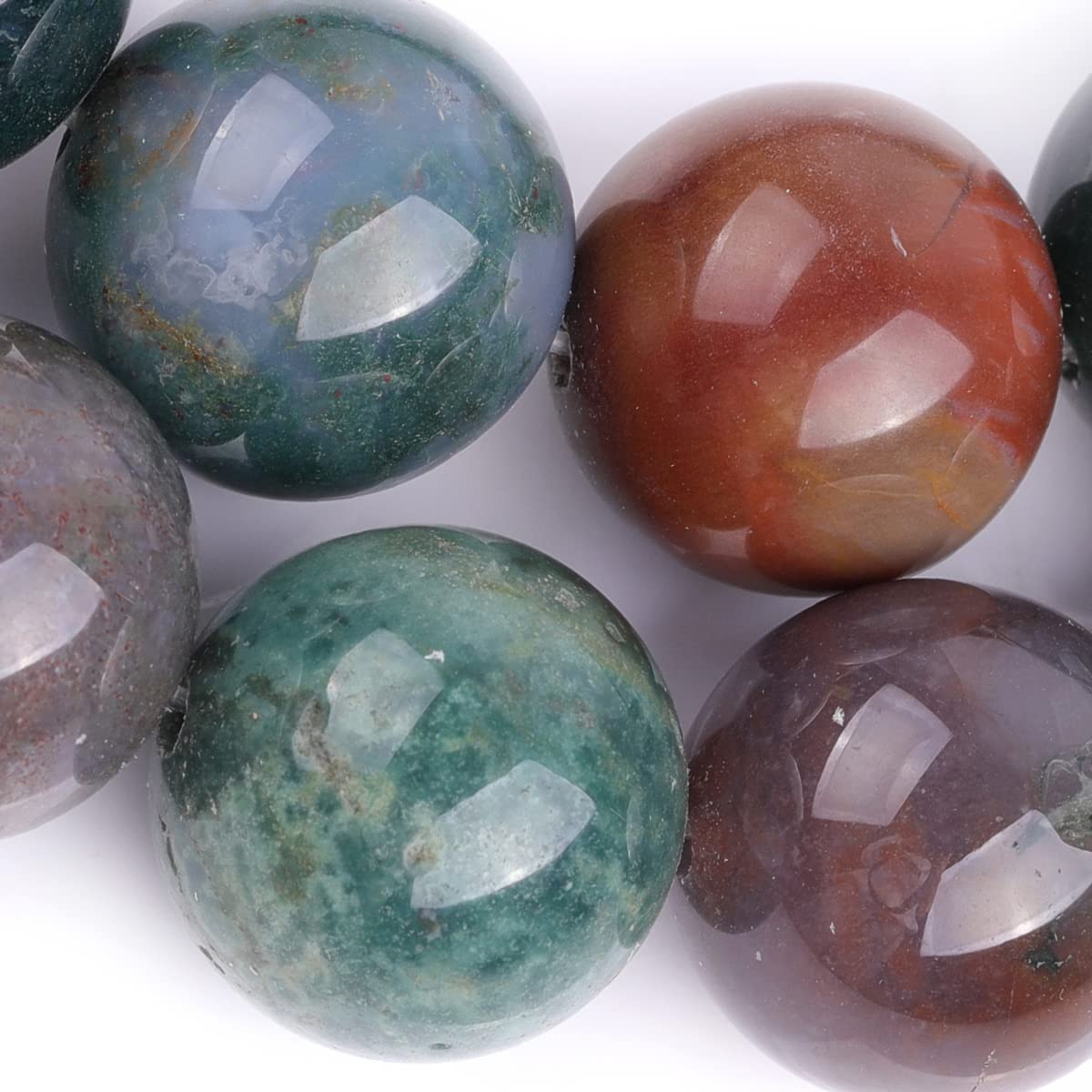 16mm Round Gemstone Indian Agate Beads Strand 15 Inches Jewelry Making Beads