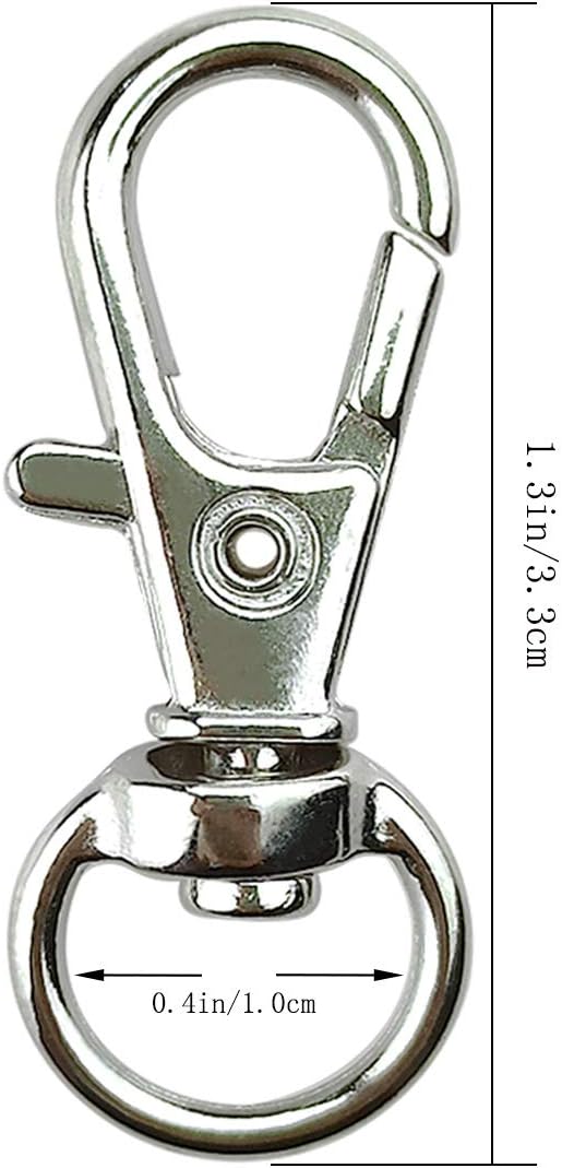 30 Pcs Metal Swivel Lanyard Snap Hook, Key Chain Swivel Hook Lobster Claw Clasp (Small Size) - Image 3