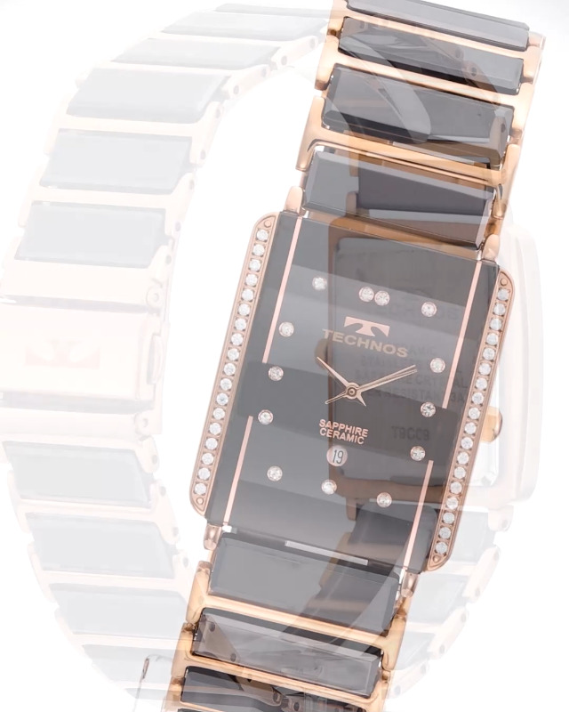 Amazon.co.jp: [テクノス] 腕時計 セラミック デイト T9C09PB メンズ