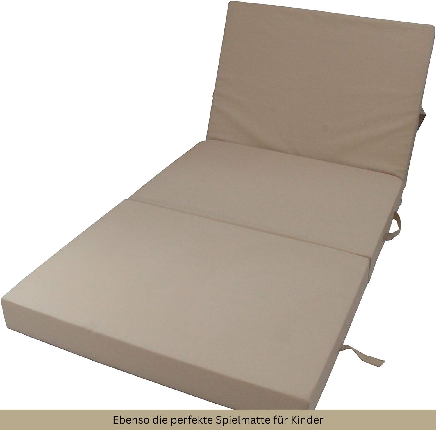 Herlag Materasso Pieghevole Senior (Colore Beige, Dimensioni 195 x 85 x 10 cm, Materasso Pieghevole, Rivestimento Lavabile) P05010-2072