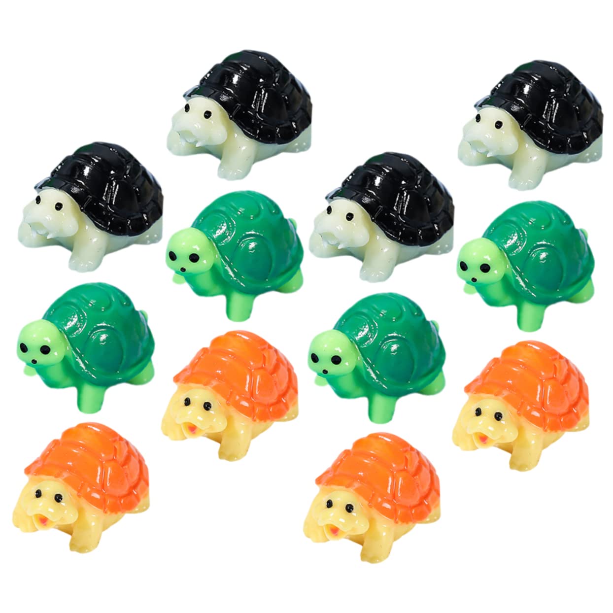 Generic 12 sztuk żywica żółw dekory miniaturowe rzemiosło żółw małe urocze ozdoby mikro element dekoracji krajobrazu do dekoracji Bonsai ogrodowe Diy Craft