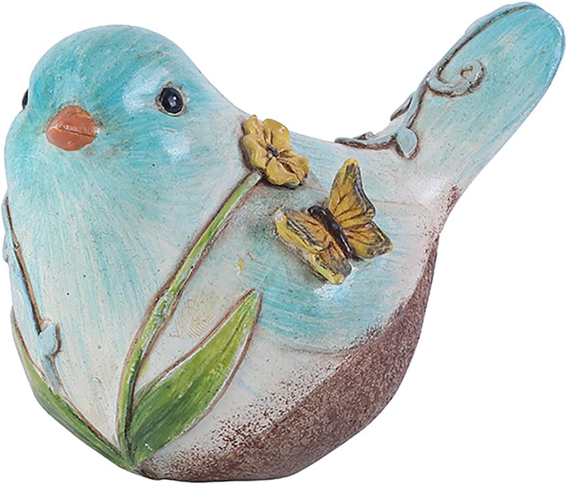 Resin Bird Statues Hand-Painted Birds Figurines Bird Statue Shelf Decor Funny Animal Sculpture Garden Ornaments Tabletop Figurine Decor Yard Art Figurines Bird Gifts for Bird Lovers (1PCS, C)