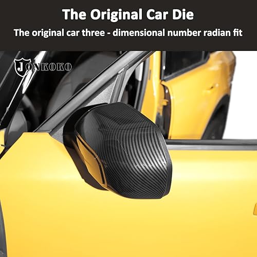 Miniatura 3 de Cubierta de espejo retrovisor lateral de fibra de carbono ABS para Ford Maverick 2022 Accesorios de tapa de espejo lateral (fibra de carbono)